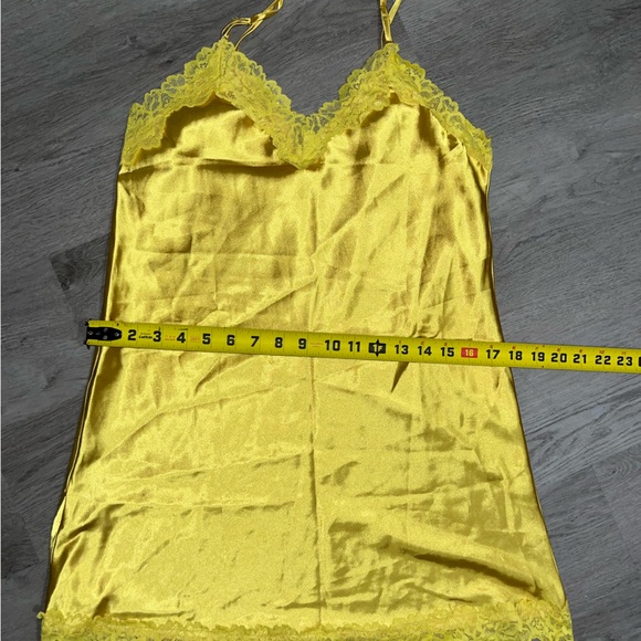 Yellow Silk Lacy Dress - Picture 2 of 3